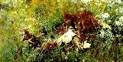 bruno liljefors ravfamilj Spain oil painting artist